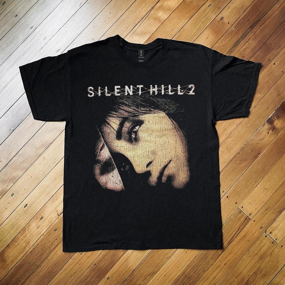 Black Silent Hill 2 Horror Movie Promo T-Shirt